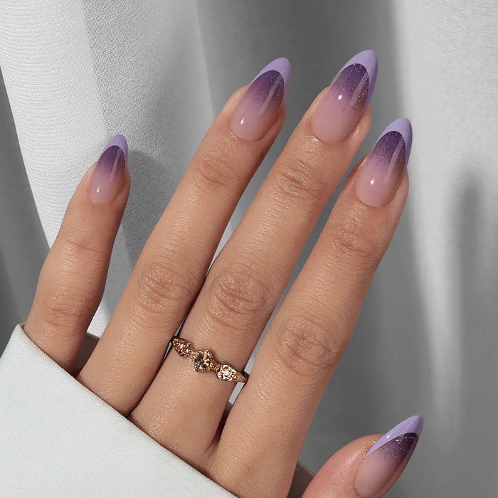 Twilight Ombre Almond Nails - JOYA NAILS