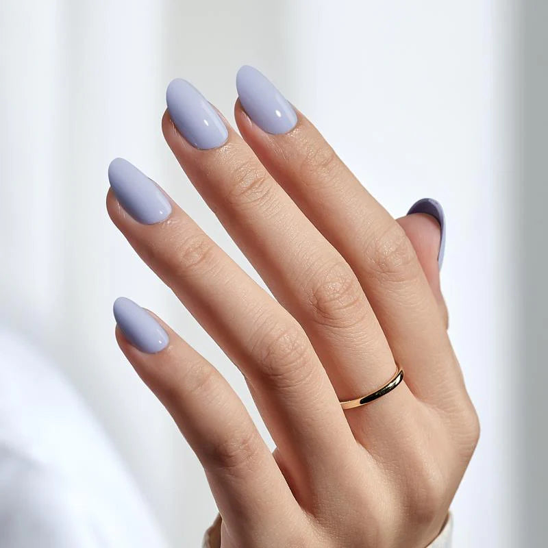 Voilet Short Oval Nails - JOYA NAILS