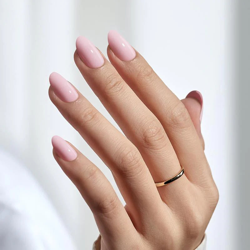 Cora Pink Oval Nails - JOYA NAILS