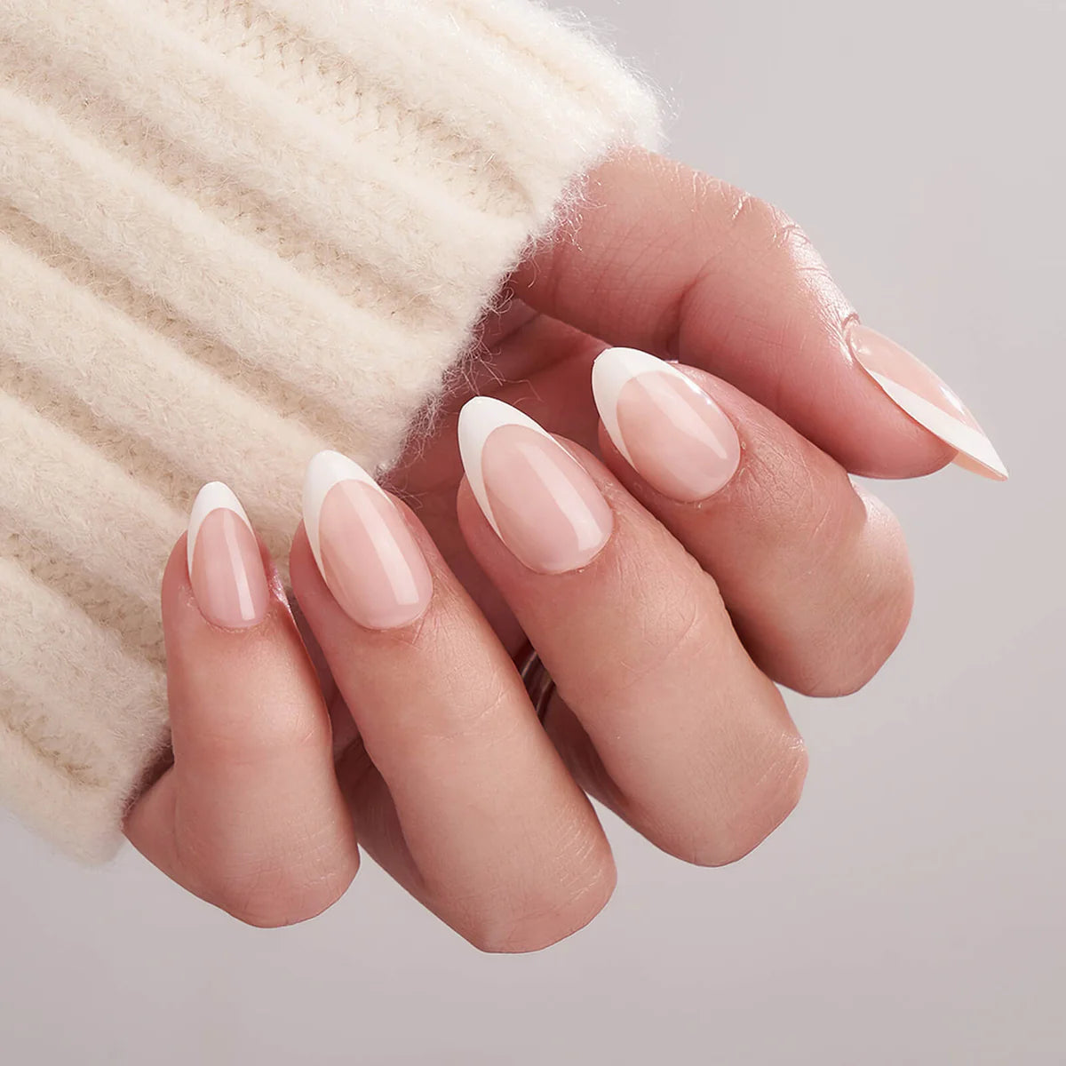 White French Almond Nails - JOYA NAILS