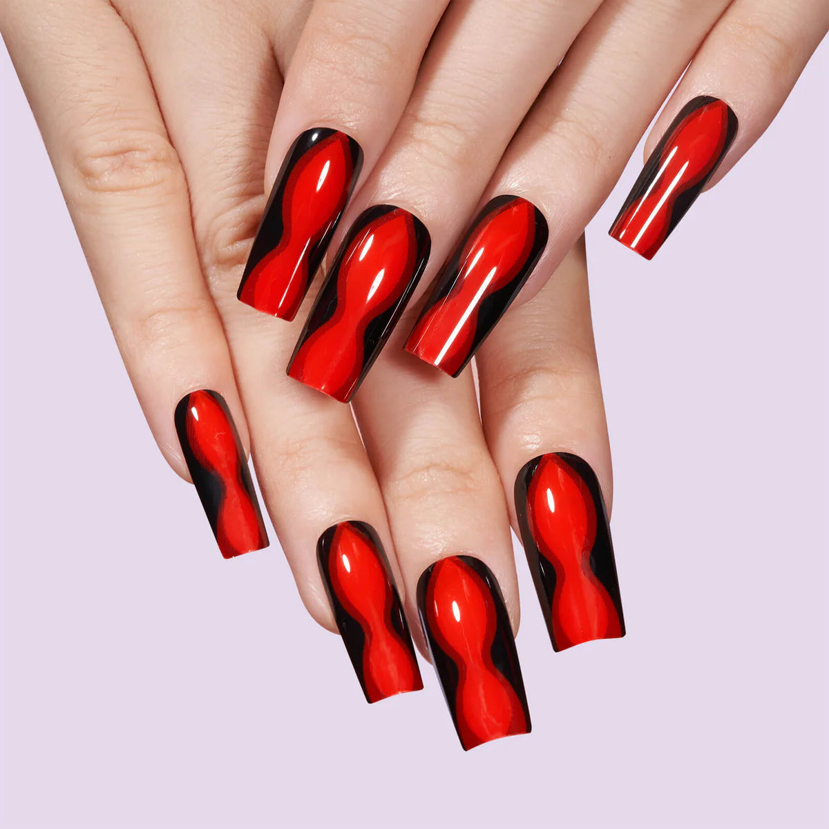 Uñas Squoval Bloody Mary - JOYA NAILS